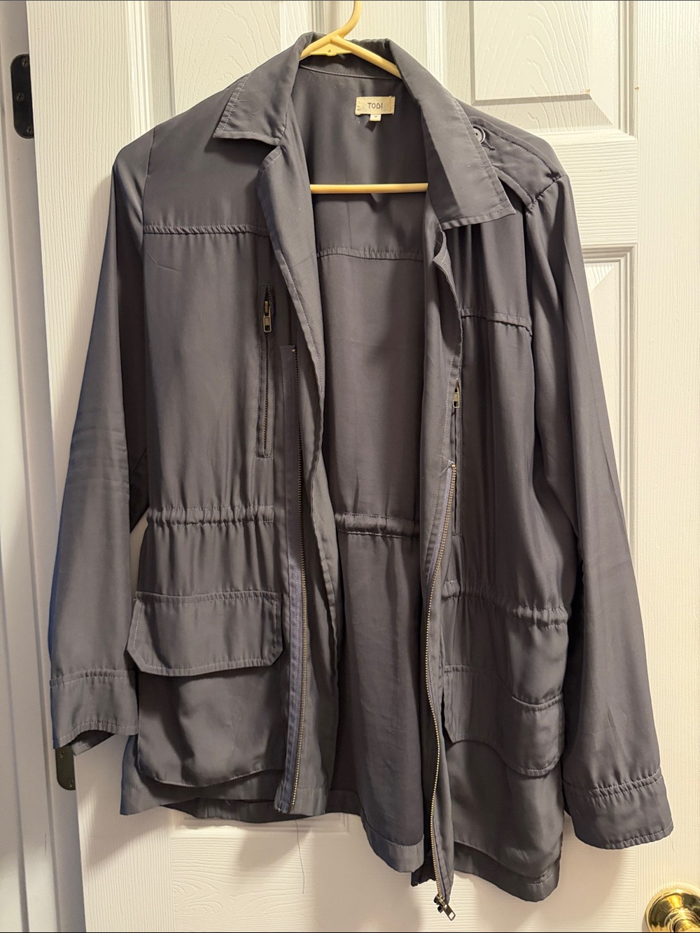 Tobi Black Jacket with Cream Label